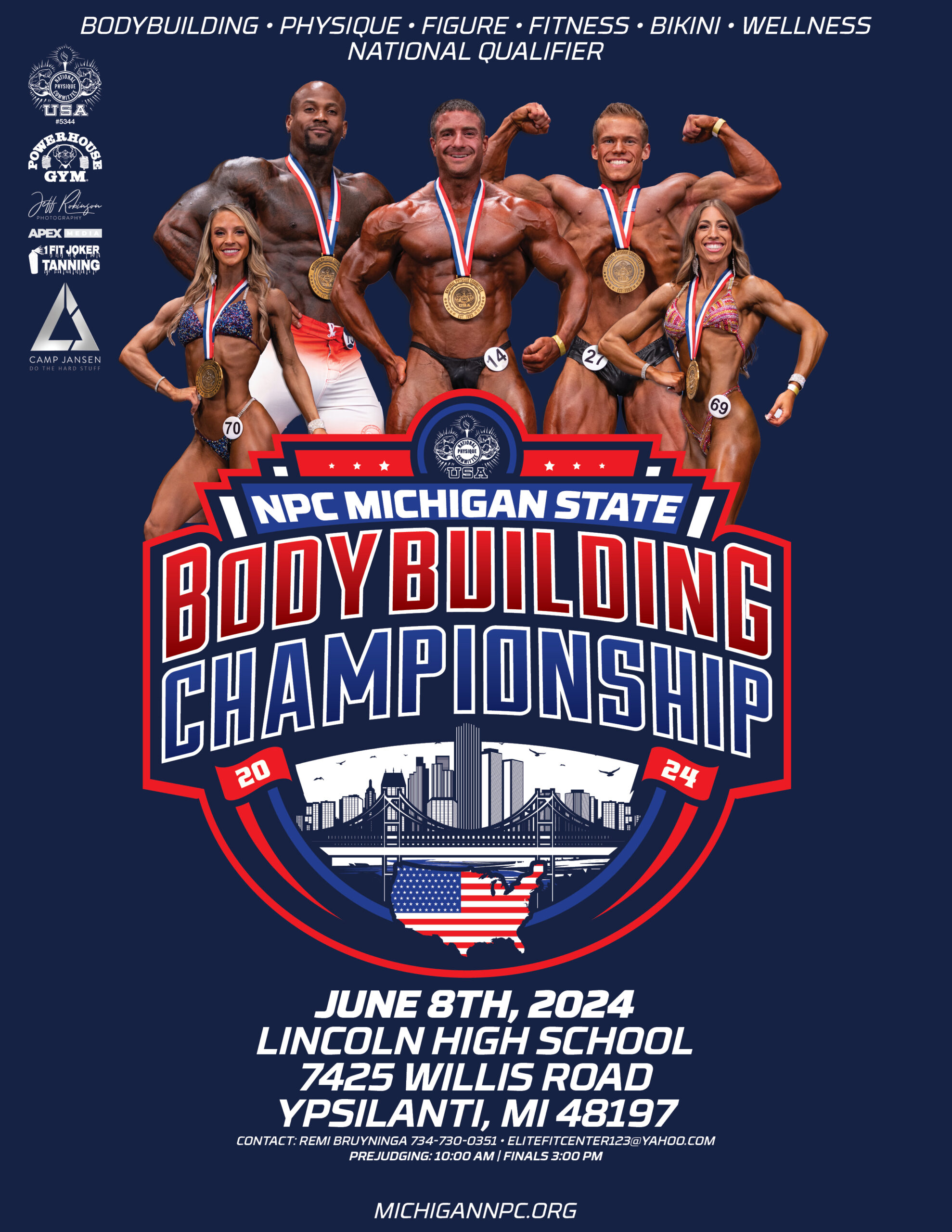 NPC Michigan State Bodybuilding Championships Poster